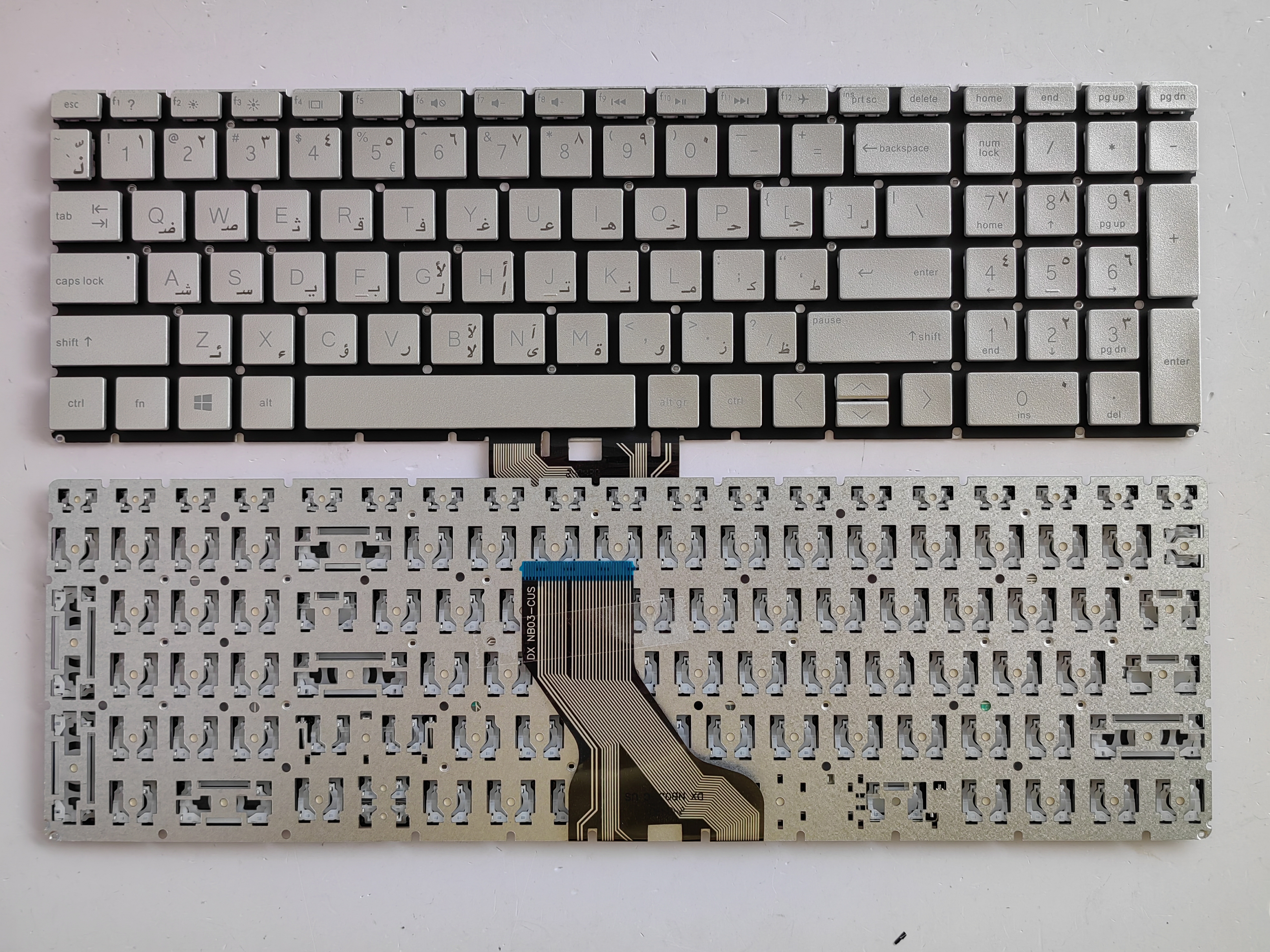 Picture of New Replacement Laptop Keyboard For HP 15-DA/15-CX/15-DK/15-CN/15-CR/15-CS/15-DB SILVER (OEM) AR Layout